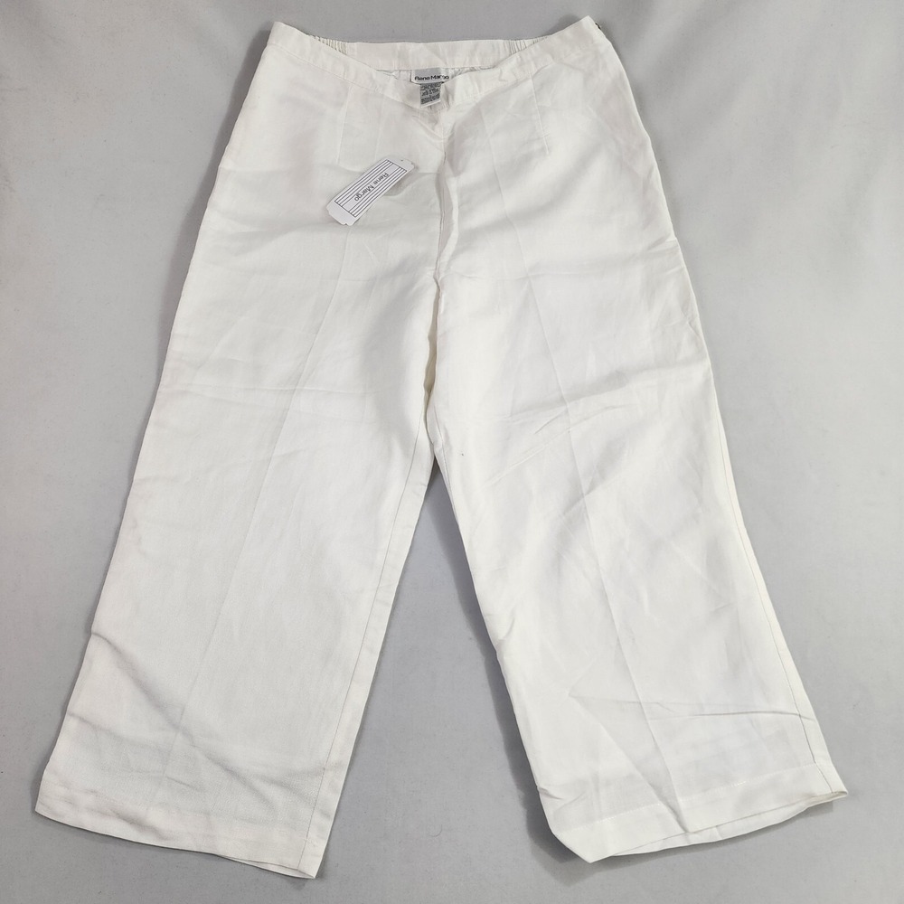 RENE MARGO Pants Womens Large L 6081 White Ladies